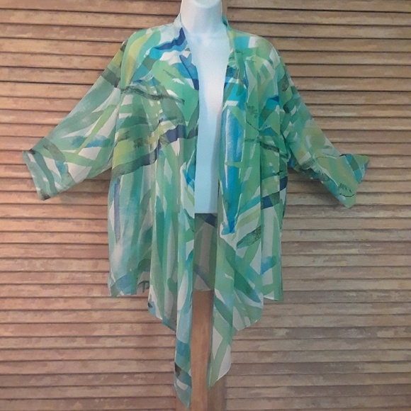 Slinky Brand Tops - Sheer sleeved shrug...fun!